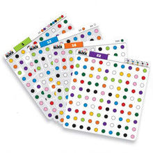 Load image into Gallery viewer, Happy colour block logic puzzle featuring colourful dot pattern cards for brain training
