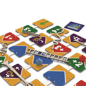 Happy Snakes and Ladders Unleashed board game with colourful numbered tiles, ladders, and snakes for family fun