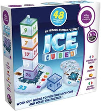Load image into Gallery viewer, Happy Ice Cubed logic puzzle for kids with colourful stacking cubes and 48 frozen number challenges

