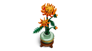 Brick Shack LEGO boxed set of a detailed orange and yellow flower in a green and white pot with leaves