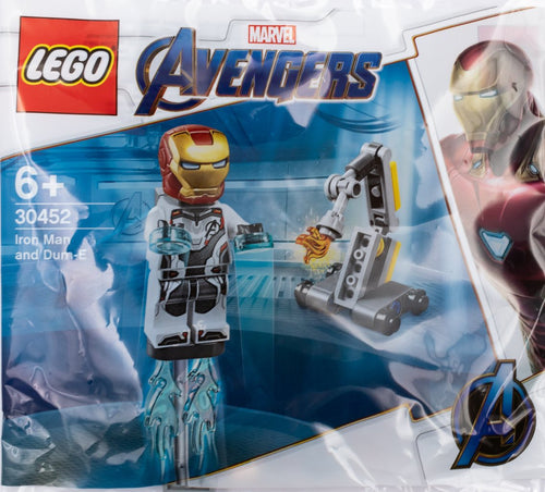 LEGO 30452 Iron Man and Dum-E Polybag with Marvel Avengers Characters for Kids Age 6 and Up