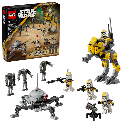 LEGO 327th Star Corps Clone Troopers Battle Pack 75431 with minifigures and vehicles for creative play