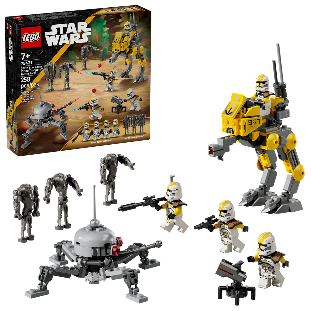 LEGO 327th Star Corps Clone Troopers Battle Pack 75431 with minifigures and vehicles for creative play