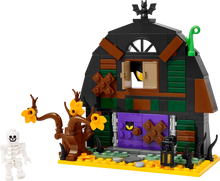 Load image into Gallery viewer, Brick Shack LEGO Boxed Set featuring a spooky house with skeleton figure and autumn decorations
