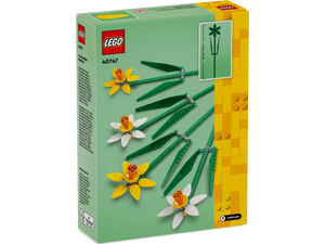 LEGO 40747 daffodils gift boxed set with buildable yellow and white daffodil flowers and green stems