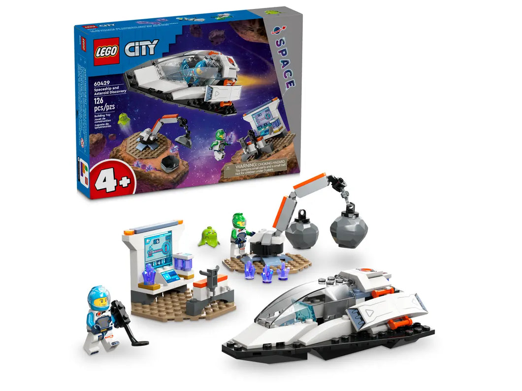 LEGO 60429 space exploration toy UK with spaceship, aliens, and buildable alien base set