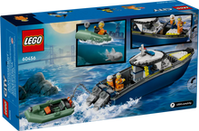 Load image into Gallery viewer, LEGO 60456 floating police boat boxed set with mini figures and accessories for creative play
