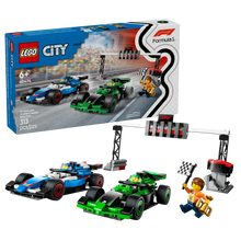 Load image into Gallery viewer, LEGO 60474 VCARB &amp; Sauber Boxed Set featuring two race cars and minifigures for ages 6 and up
