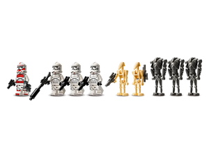 LEGO 75372 minifigure battle pack featuring detailed Star Wars clone troopers and battle droids from Brick Shack