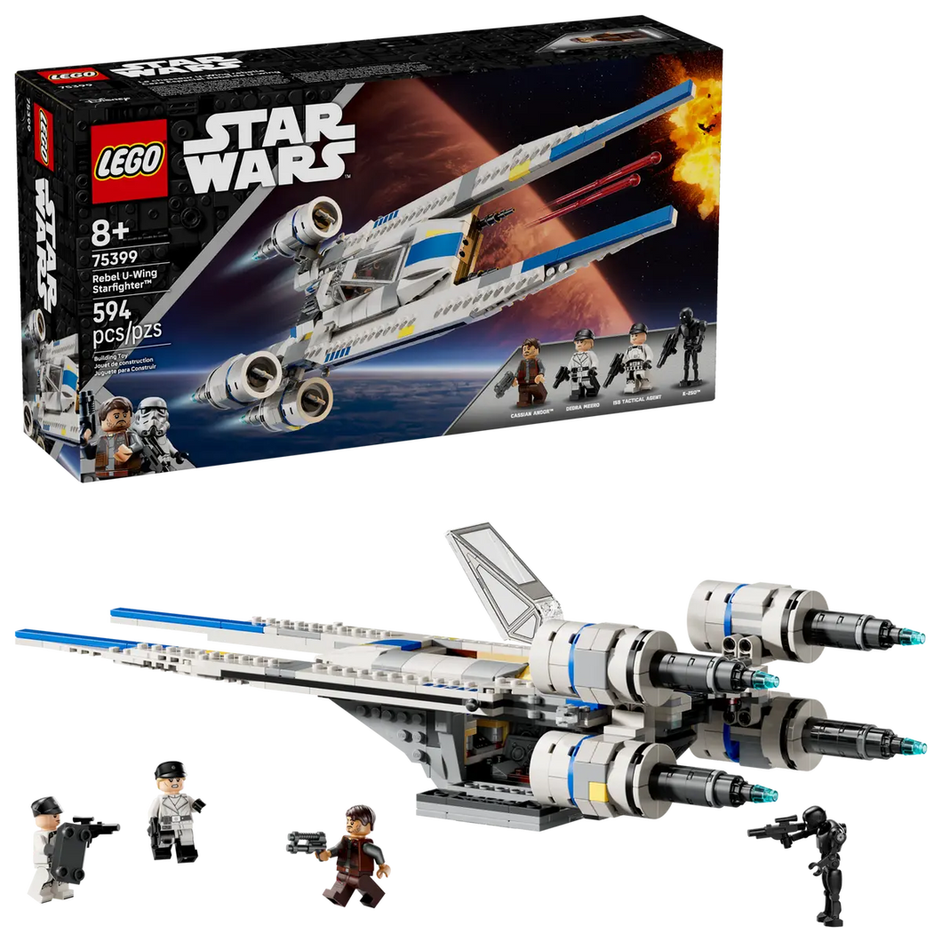 LEGO 75399 Star Wars UK Boxed Set featuring a detailed S-Wing model and mini figures