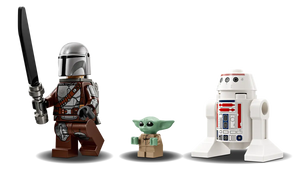 LEGO 75410 Star Wars toy West Yorkshire set featuring Mandalorian, Baby Yoda and R5 droid figures