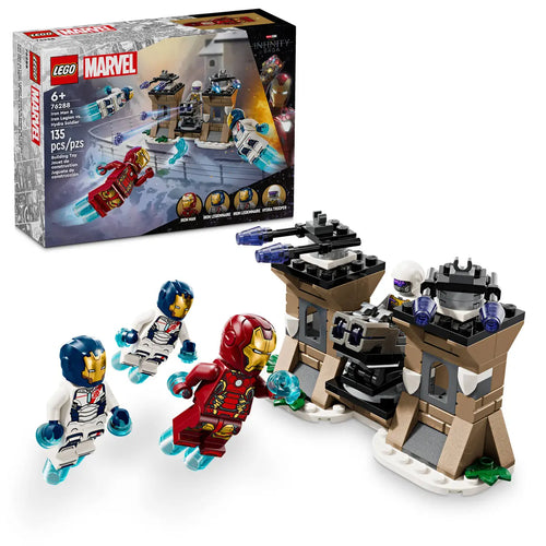LEGO 76288 Iron Legion for sale Marvel boxed set featuring Iron Man and minifigures with a buildable battle tower