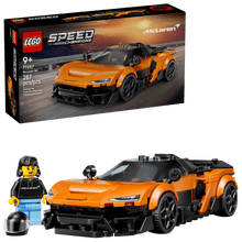 Load image into Gallery viewer, LEGO 77257: Speed Champions: McLaren W1 Boxed Set featuring an orange car and a mini figure

