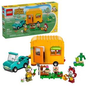 LEGO Animal Crossing Boxed Set with yellow camper, green car, and character minifigures by Brick Shack