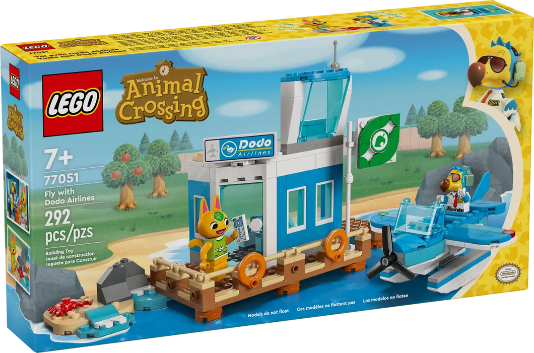 LEGO Animal Crossing sets UK Dodo Airlines building toy with 292 pieces for ages 7 and up by FRASERS