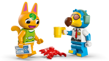 Load image into Gallery viewer, LEGO Animal Crossing sets UK featured with colourful character minifigures holding accessories from Frasers
