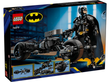 Load image into Gallery viewer, LEGO Batman Construction Figure boxed set by Brick Shack featuring Batman and Batcycle build
