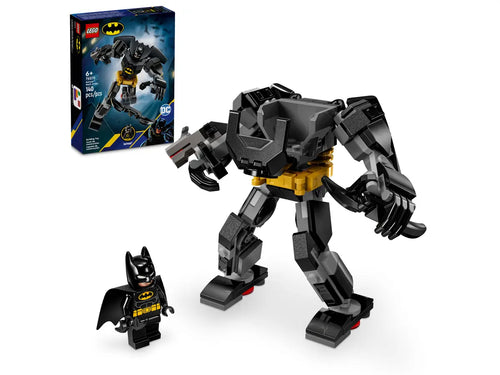 LEGO Batman Mech Armor set by Brick Shack featuring black mech suit and Batman minifigure with branded packaging