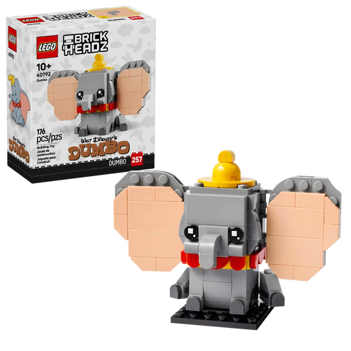 LEGO Brickheadz Dumbo boxed set with 176 pieces featuring a buildable Dumbo figure from Disney