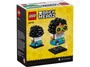 LEGO Brickheadz Mirabel Madrigal boxed set by Brick Shack showing assembled character and build base