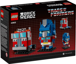 LEGO Brickheadz Optimus Prime boxed set by Brick Shack featuring block-style Transformer figure