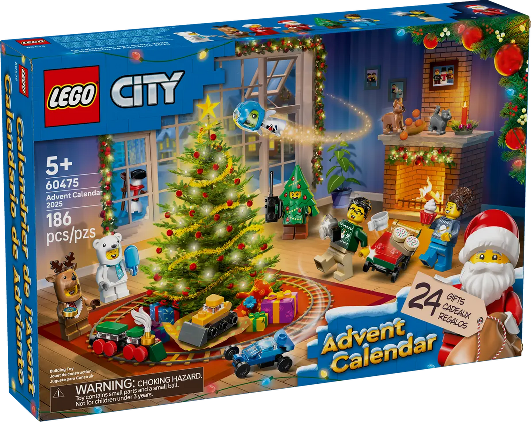 LEGO City Advent Calendar 2025 60475 boxed set featuring festive scenes and characters for kids