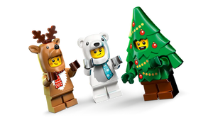LEGO City Advent Calendar 2025 60475 featuring festive minifigures in holiday costumes