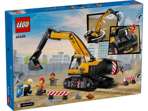 LEGO City Construction Excavator set boxed set with yellow excavator and worker minifigures by Brick Shack