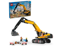 Load image into Gallery viewer, LEGO City Construction Excavator set by Brick Shack featuring detailed yellow excavator and construction worker figures
