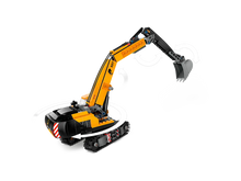 Load image into Gallery viewer, LEGO City Construction Excavator set by Brick Shack showing detailed movable yellow excavator with black arm and rotating base
