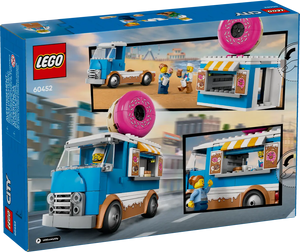 LEGO City Donut Truck boxed set by Brick Shack featuring a blue and white donut food truck with toppings and minifigures