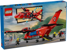 Load image into Gallery viewer, LEGO City Fire Rescue Plane set boxed by Brick Shack featuring red fire rescue aircraft and firefighter minifigures
