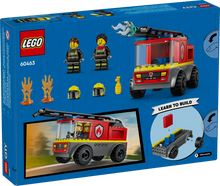 Load image into Gallery viewer, LEGO City Fire Truck set 60463 with firefighters, accessories, and a learn to build feature
