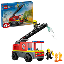 Load image into Gallery viewer, LEGO City Fire Truck set with fire truck model and firefighter minifigures from Brick Shack boxed set
