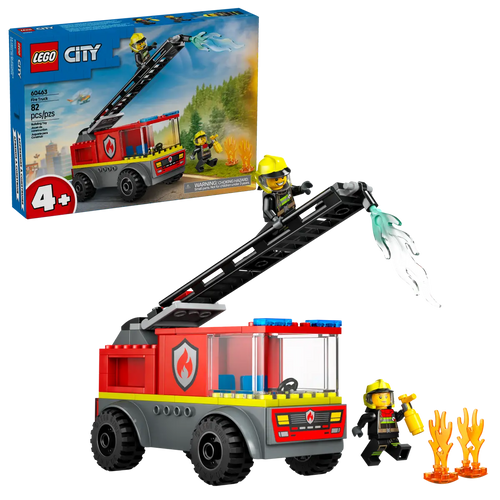 LEGO City Fire Truck set with fire truck model and firefighter minifigures from Brick Shack boxed set