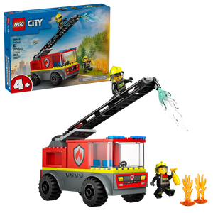 LEGO City Fire Truck set with fire truck model and firefighter minifigures from Brick Shack boxed set