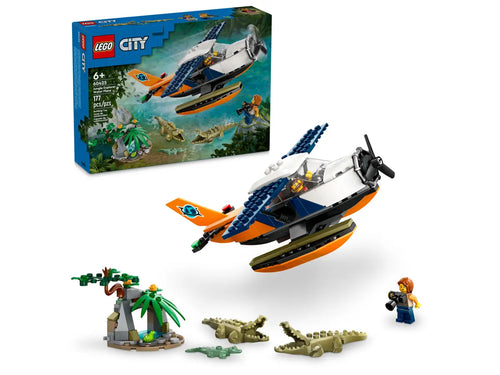LEGO City Jungle Explorer Water Plane set by Brick Shack with plane, crocodiles, explorer figure and jungle accessories