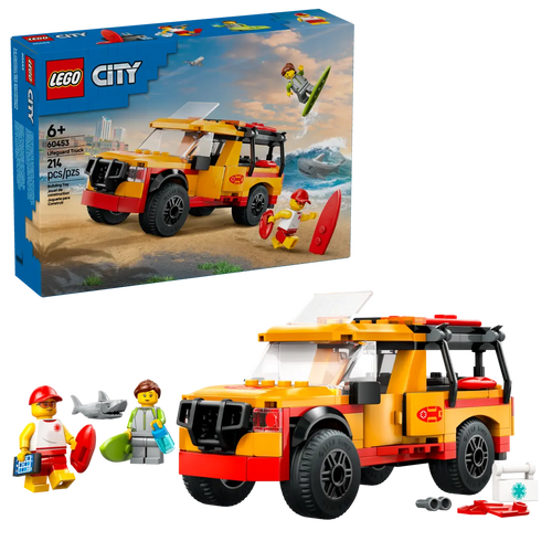 LEGO City Lifeguard Truck boxed set by Brick Shack with rescue vehicle and lifeguard minifigures