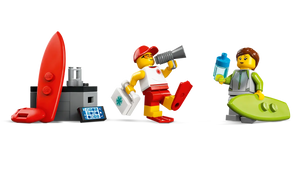 LEGO City Lifeguard Truck set by Brick Shack with lifeguard figures and rescue accessories