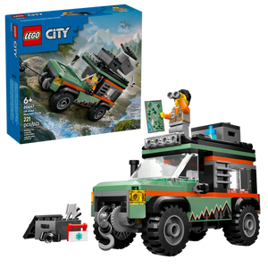 LEGO City Off-Road Mountain Truck boxed set by Brick Shack featuring a green and black off-road vehicle with accessories