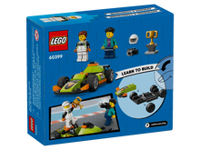 Load image into Gallery viewer, LEGO City race car set boxed set by Brick Shack featuring buildable race car and minifigures
