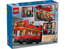 Load image into Gallery viewer, LEGO City sightseeing bus set boxed LEGO set by Brick Shack featuring a red double-decker bus and minifigures

