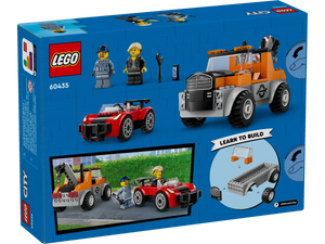 LEGO City Tow Truck 60435 boxed set by Brick Shack featuring tow truck, red car, and two minifigures