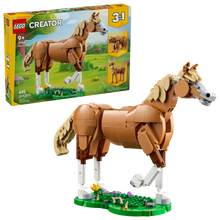Load image into Gallery viewer, LEGO Creator 3-in-1 Beautiful Horse Boxed Set with Buildable Horse Model and Scenic Background

