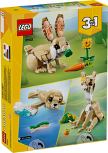 Load image into Gallery viewer, LEGO Creator 3 in 1 Cute Bunny boxed set by Brick Shack with buildable bunny, seal, and giraffe models
