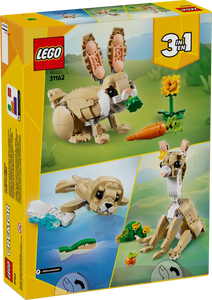 LEGO Creator 3 in 1 Cute Bunny boxed set by Brick Shack with buildable bunny, seal, and giraffe models