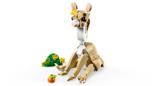 LEGO Creator 3 in 1 Cute Bunny set by Brick Shack showing a beige bunny with flowers and a carrot accessory