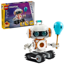 Load image into Gallery viewer, LEGO Creator 3-in-1 space robot model with tracks and balloon from Brick Shack boxed set
