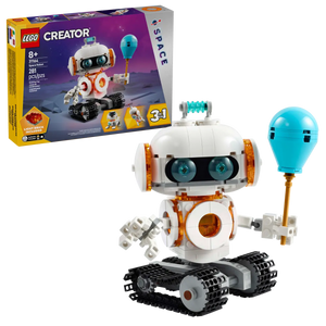 LEGO Creator 3-in-1 space robot model with tracks and balloon from Brick Shack boxed set