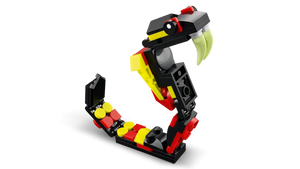 LEGO Creator 3-in-1 Surprising Spider model showing detailed articulated spider with black red and yellow pieces